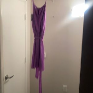 Lilac large dress thin material with belt